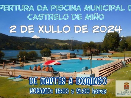 Apertura de piscinas municipais vern 2024